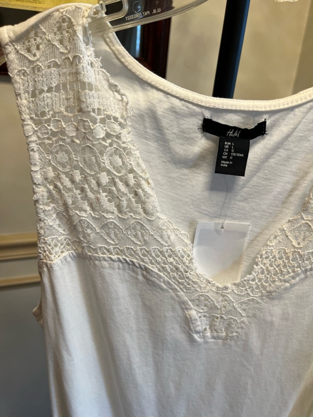 H&M White Lace-Trim Midi Dress - Picture 4 of 6